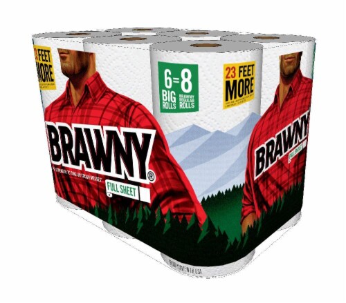 Brawny Full Sheet Big Roll Paper Towels Perspective: left