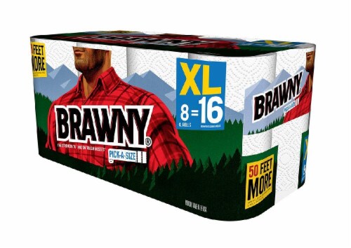 Brawny Pick-A-Size XL Roll Paper Towels Perspective: left