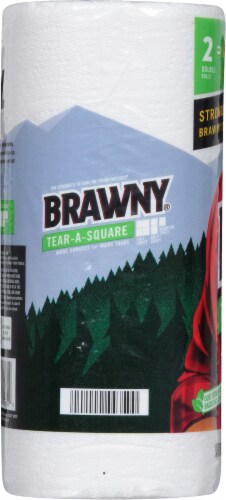 Brawny® Tear-A-Square® Paper Towels 3 Sheet Size Strong Paper Towel Perspective: left