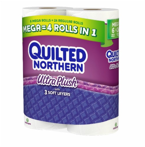 Quilted Northern Toilet Paper Bath Tissue Perspective: left