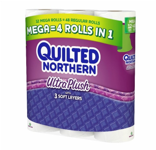 Quilted Northern Toilet Paper Bath Tissue Perspective: left