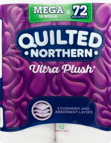 Quilted Northern Ultra Plush Mega Rolls Bath Tissue Perspective: left