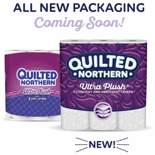 Quilted Northern Ultra Plush 3-Ply Toilet Paper Perspective: left