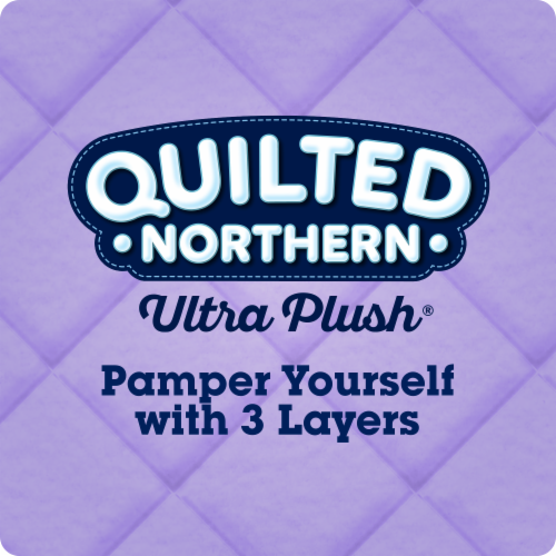 Quilted Northern Ultra Plush Mega Roll Toilet Paper Perspective: left