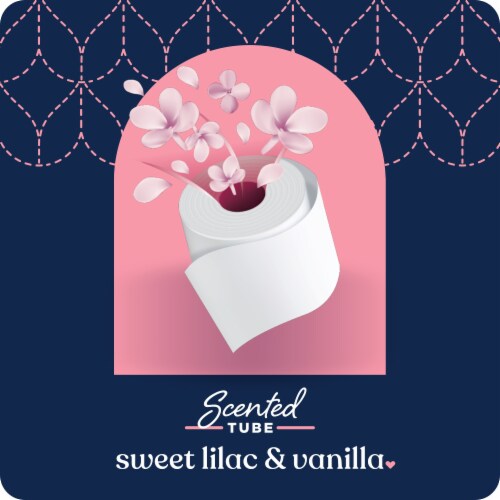 Quilted Northern Ultra Plush® Sweet Lilac & Vanilla Scented Tube Soft Toilet Paper Perspective: left