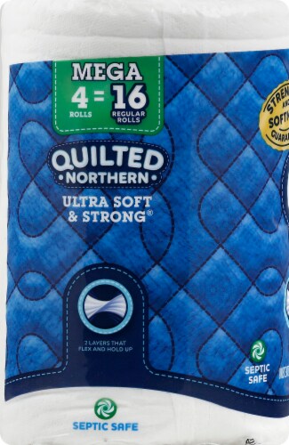 Quilted Northern Ultra Soft & Strong® Bath Tissue Mega Rolls Perspective: left