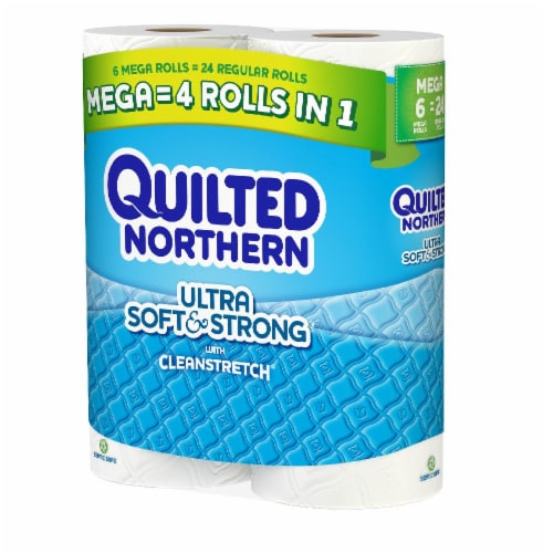 Quilted Northern Toilet Paper Bath Tissue Perspective: left