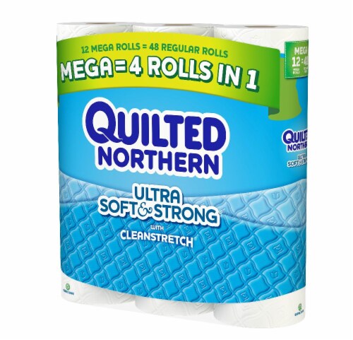 Quilted Northern Ultra Soft & Strong Mega Roll Bath Tissue Perspective: left