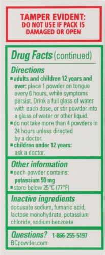 BC™ Arthritis Pain Relief Aspirin Powder Perspective: left