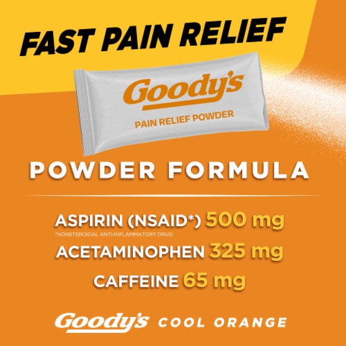 Goody's Cool Orange Pain Relief Powders Perspective: left