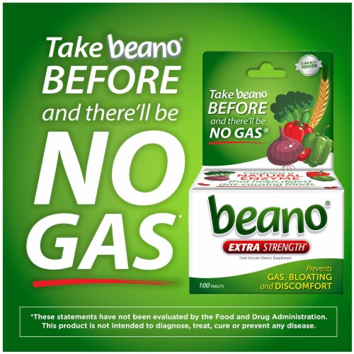 Beano Extra Strength Gas Prevention & Digestive Enzyme Supplement Perspective: left