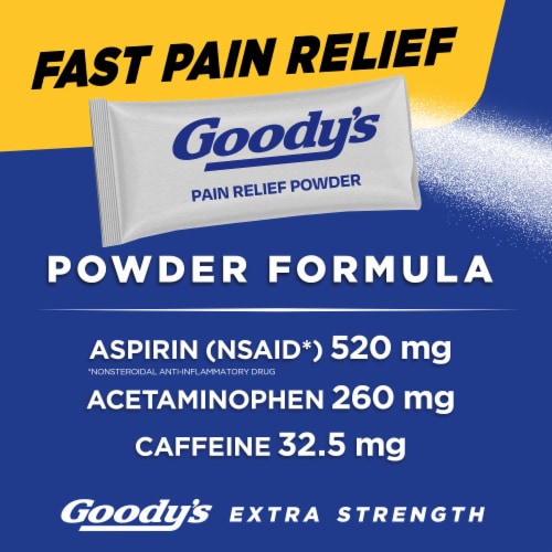 Goody's Extra Strength Headache Pain Relief Powders Perspective: left