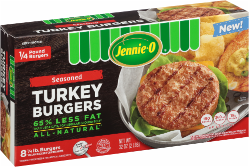Jennie-O Seasoned Turkey Burgers Perspective: left