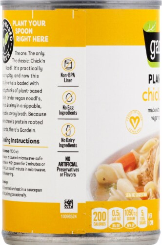 Gardein® Vegan Plant-Based Chick'n Noodl' Soup Perspective: left