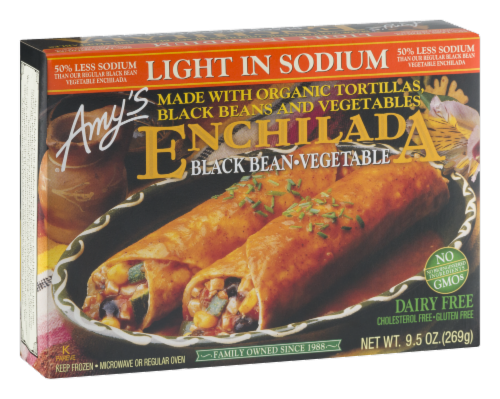 Amy's Black Bean & Vegetable Enchilada Perspective: left