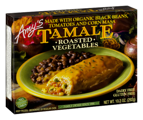 Amy's Roasted Vegetables Tamale Perspective: left
