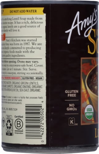 Amy's® Organic Lentil Soup Perspective: left
