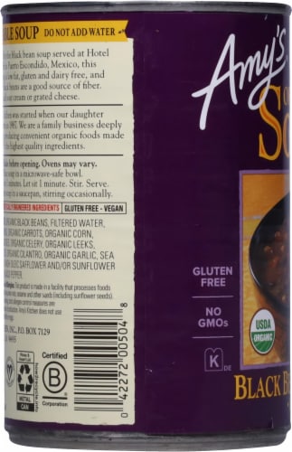 Amy's® Organic Black Bean Vegetable Soup Perspective: left