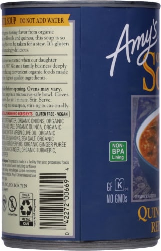 Amy's® Organic Soups Quinoa Kale and Red Lentil Soup Perspective: left