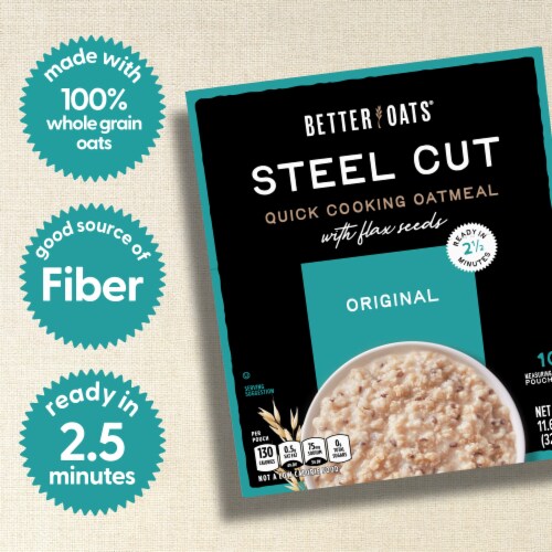 Better Oats® Steel Cut Original Instant Oatmeal Perspective: left
