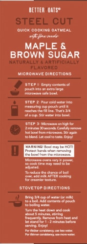 Better Oats® Maple & Brown Sugar Steel Cut Instant Oatmeal with Flax Seeds Perspective: left