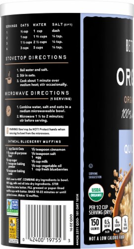 Better Oats® Organic Whole Grain Quick Oats Perspective: left
