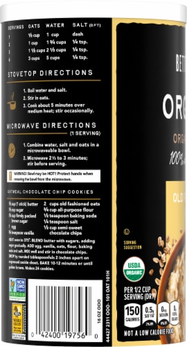 Better Oats® Organic Old Fashioned Oats Perspective: left
