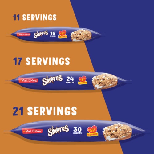 Malt-O-Meal S'mores Family Size Bag Cereal Perspective: left