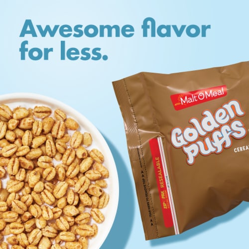 Malt-O-Meal® Golden Puffs Bag Cereal Perspective: left