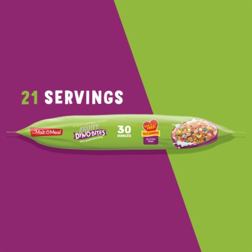 Malt-O-Meal Fruity Dyno-Bites with Marshmallows Family Size Bag Cereal Perspective: left