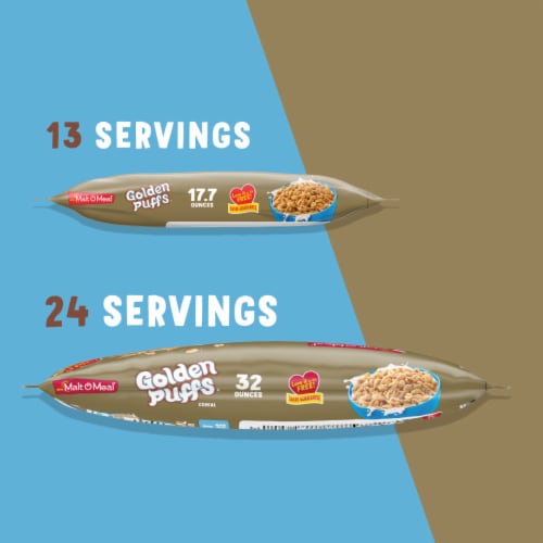 Malt-O-Meal® Golden Puffs® Cereal Perspective: left