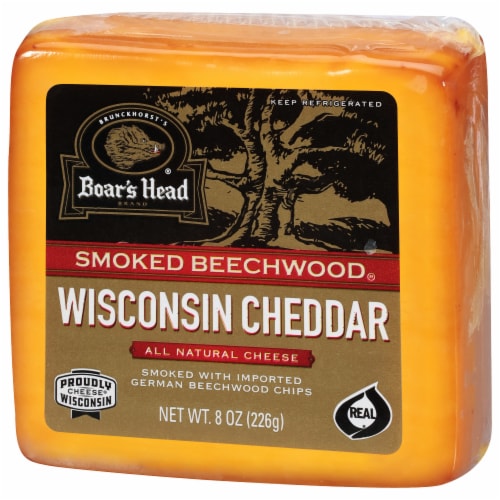 Boar's Head Smoked Beechwood Wisconsin Cheddar Cheese Perspective: left