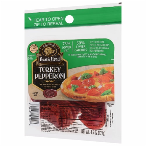 Boar's Head Turkey Pepperoni Perspective: left