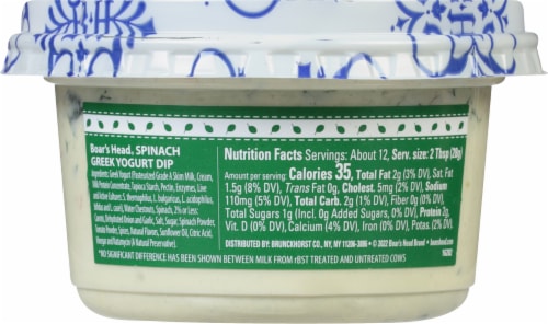 Boar's Head Spinach Greek Yogurt Dip 12 oz Perspective: left