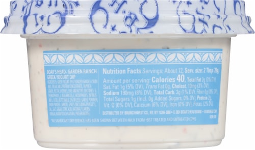 Boar's Head Garden Ranch Greek Yogurt Dip 12 oz Perspective: left