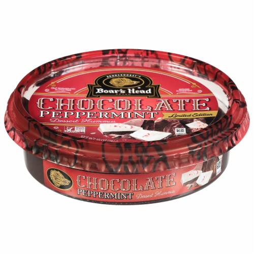 Boar's Head Chocolate Peppermint Dessert Hummus 10 oz Perspective: left