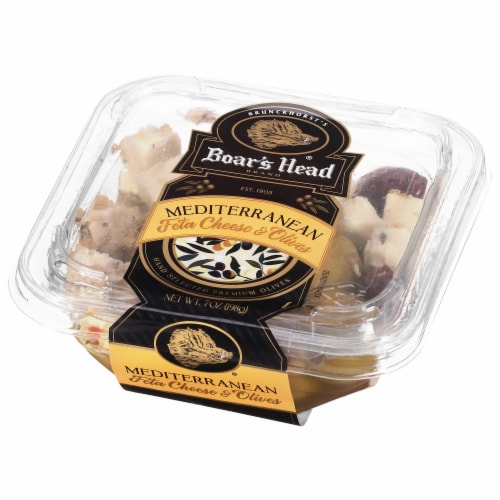 Boar's Head Mediterranean Feta Cheese & Olives Perspective: left