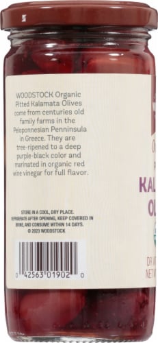 Woodstock® Organic Pitted Kalamata Olives Perspective: left