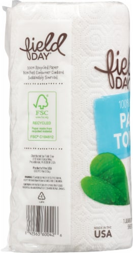 Field Day® 100% Recycled Jumbo Paper Towel Rolls Perspective: left