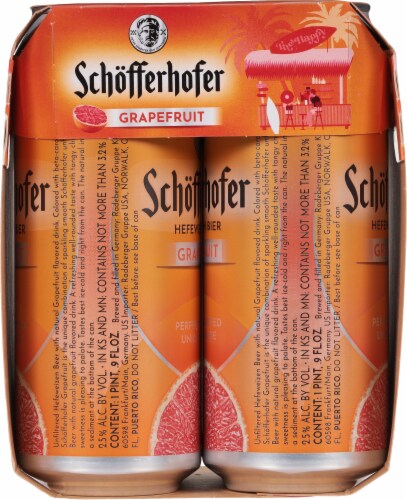 Schofferhofer Grapefruit Flavored Wheat Beer Perspective: left