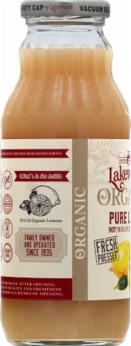 Lakewood® Organic Pure Lemon Juice Perspective: left