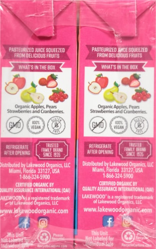 Lakewood® Littles Organic Fruit Punch Juice Boxes Perspective: left