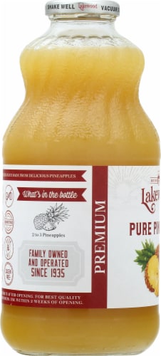 Lakewood Organic Pure Pineapple Juice Perspective: left