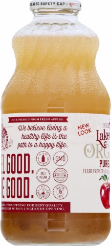 Lakewood Organic Pure Apple Juice Perspective: left