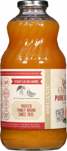 Lakewood® Organic Pure Blood Orange Juice Perspective: left