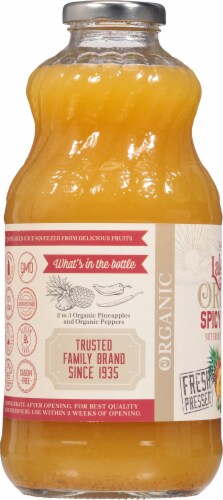 Lakewood® Organic Spicy Pineapple Juice Perspective: left