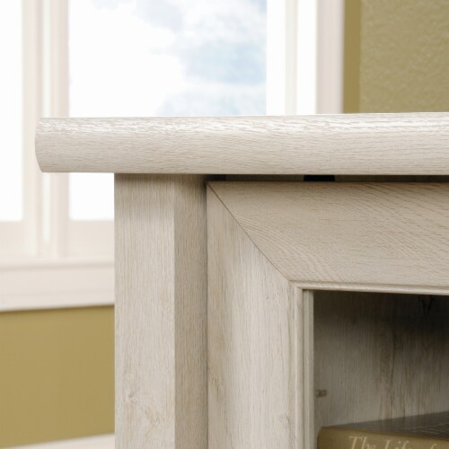 Sauder Edge Water Chalked Chestnut Entertainment Credenza Perspective: left