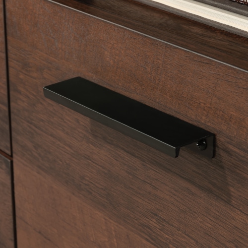 Sauder Briarbrook® L-Shaped Computer Desk in Barrel Oak Perspective: left