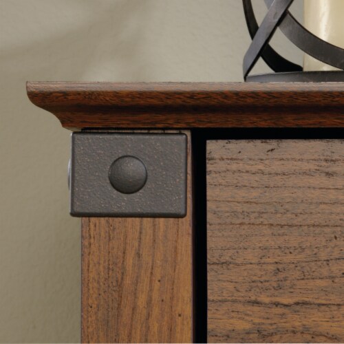 Sauder Carson Forge Engineered Wood 4-Drawer Bedroom Chest in Washington Cherry Perspective: left