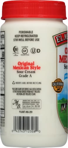 El Mexicano Crema Mexicana Grade A Sour Cream Perspective: left